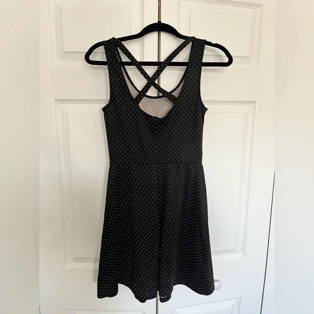 Black Polka Dot Dress - Like New - Picture 2 of 2
